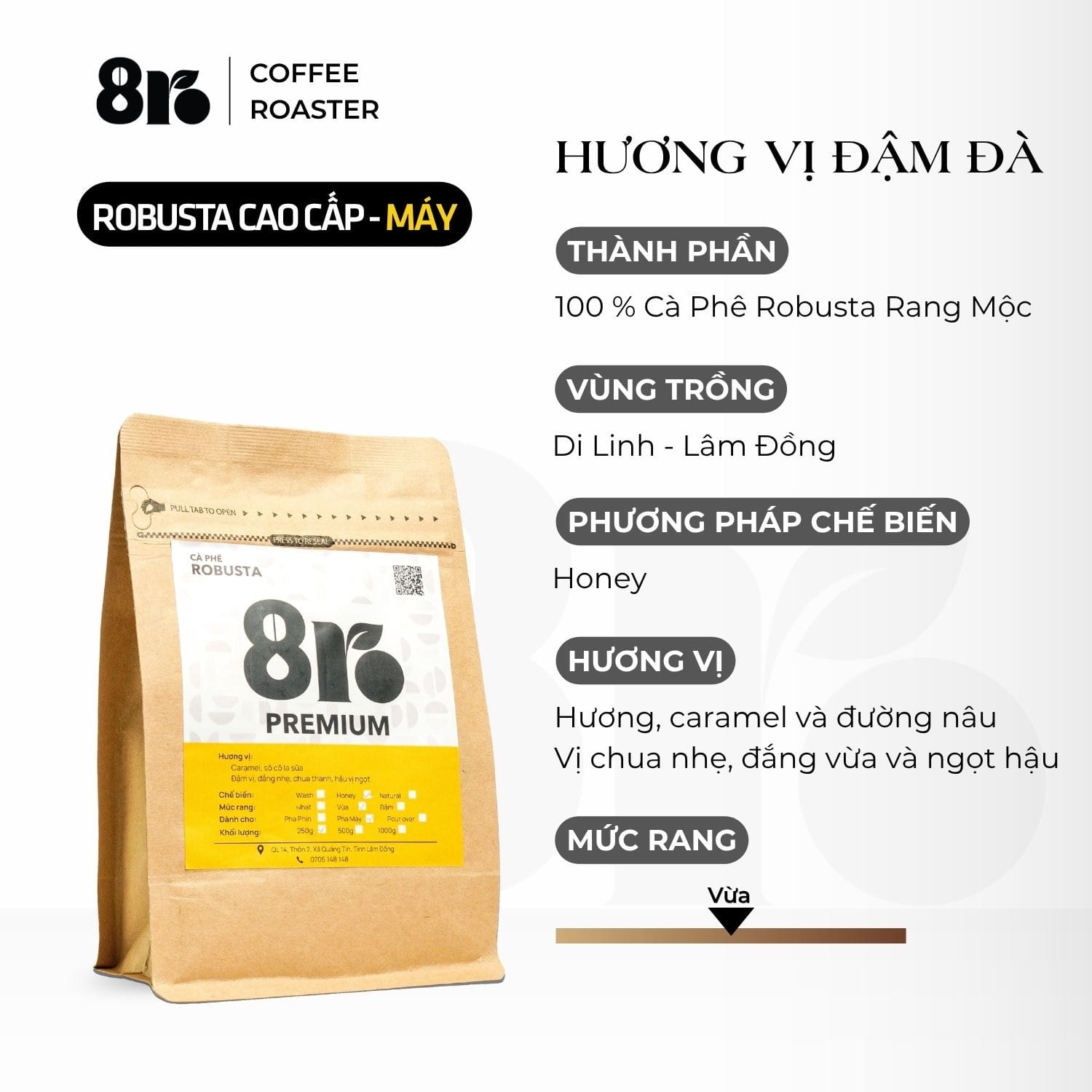 Vietnam - 8Ro Robusta Premium - Espresso - Ảnh 2